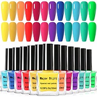 Major Dijit 12 Colors Quick Dry Nail Polish Set Spring Summer Nail Polish Macaron Candy Sweet Color Nail Art Regular Nail Polish