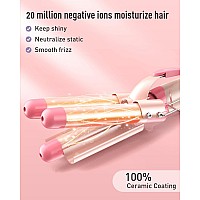 Waver Curling Iron Curling Wand Bestope Pro 5 In 1 Curling Wand Set With 3 Barrel Hair Crimper For Women Fast Heating Crimper