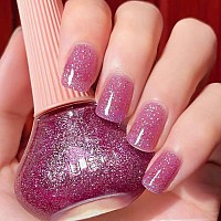 Major Dijit Quick Dry Nail Polish Glitter Violetred Summer Nail Lacquer For Nail Art Regular Nail Polish 041 Fl Oz