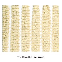 Water Wave Crochet Hair 30 Inch 613 Blonde Curly Braiding Hair 1 Pack Ocean Wave Crochet Hair For Boho Crochet Box Braids