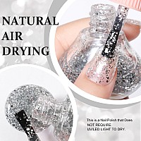 Major Dijit Quick Dry Nail Polish Clear Silver Summer Nail Lacquer For Nail Art Regular Nail Polish 041 Fl Oz