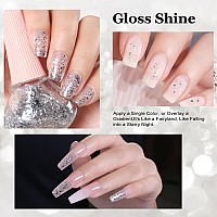 Major Dijit Quick Dry Nail Polish Clear Silver Summer Nail Lacquer For Nail Art Regular Nail Polish 041 Fl Oz