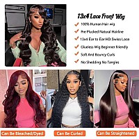 Lapondai 13X4 Body Wave Lace Front Wigs Human Hair Pre Plucked 26Inch Hd Transparent Lace Frontal Wigs Human Hair With Baby Hair