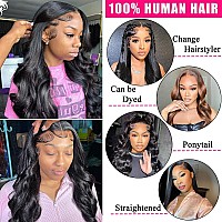 Lapondai 13X4 Body Wave Lace Front Wigs Human Hair Pre Plucked 26Inch Hd Transparent Lace Frontal Wigs Human Hair With Baby Hair