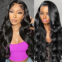 Lapondai 13X4 Body Wave Lace Front Wigs Human Hair Pre Plucked 180 Density 24Inch Hd Transparent Frontal Brazilian Virgin Gluele