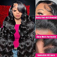 Lapondai 13X4 Body Wave Lace Front Wigs Human Hair Pre Plucked 180 Density 24Inch Hd Transparent Frontal Brazilian Virgin Gluele