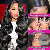 Lapondai 30 Inch Body Wave Lace Front Wigs Human Hair Pre Plucked 180 Density 13X4 Transparent Hd Lace Front Wigs Glueless Fron