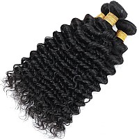 Misoun Human Hair Deep Wave Bundle For Black Women Brazilian Virgin Human Hair Deep Wave 3 Bundles Unprocessed Deep Wave Curly 3