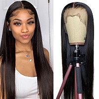 Candeas Straight Lace Front Wigs Human Hair Pre Plucked With Baby Hair 180 Density 13X4 Hd Lace Frontal Wigs Human Hair Brazili