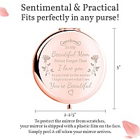 Boutikpro Mom Gift Compact Mirror To My Beautiful Mom Gorgeous Rose Gold Compact Mirror Unique Mom Gift For Women Mom Personali