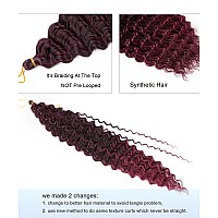 Batisi Water Wave Crochet Hair 6 Packs Curly Braiding Hair For Boho Braids Synthetic Bohemian Curly Crochet Hair 18 Inch Black T