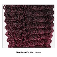 Batisi Water Wave Crochet Hair 6 Packs Curly Braiding Hair For Boho Braids Synthetic Bohemian Curly Crochet Hair 18 Inch Black T