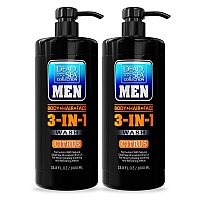 Dead Sea Collection Mens Body Wash 3 In 1 Citrus Body Wash For Men Mens Shampoo Mens Face Wash Shampoo For Men Pack Of