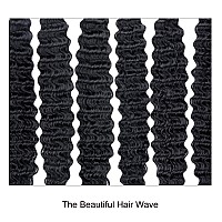 Batisi Water Wave Crochet Hair 2 Packs Curly Braiding Hair For Boho Braids Synthetic Bohemian Curly Crochet Hair 14 Inch 1B Bla