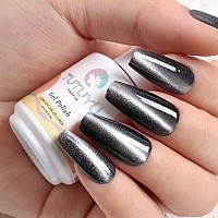 Tutuyu Crystal Cat Eye Gel Nail Polish 15Ml Holographic Galaxy Gel Polish Soak Off Uv Led Nail Lamp Magnetic Silver Shimmer Velv