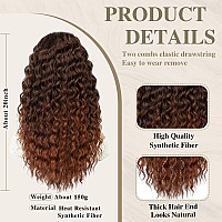 Aisi Beauty Curly Ponytail Extension Drawstring Ponytail Extension For Black Women Synthetic Curly Wavy 20 Inch Fake Clip In Pon