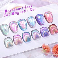 Born Pretty Magnetic Gel Nail Polish Holographic Glass Cat Magnetic Eye Gel Polish Nail Gel Soak Off Nail Art Salon Manicure Col