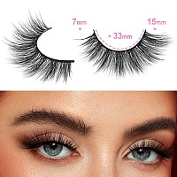 20 Pairs Lashes Wispy Faux Mink Lashes Fluffy 15Mm Cat Eye False Eyelashes Natural Look 3D Volume C Curl Strip Lashes Pack By Ki