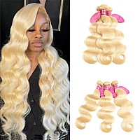 Seekomi 613 Human Hair Bundles Body Wave 3 Bundles 18 20 22 Inch Hair 12A Blonde Human Hair Body Wave Bundles 100 Unprocessed V