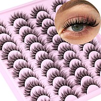 Kiromiro Lashes Wispy False Eyelashes Natural Look 14Mm Faux Mink Lashes Fluffy Short Cat Eye Spiky Lashes 3D Strip Lashes Pack