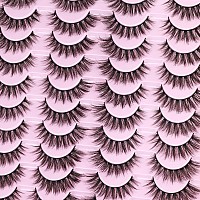 Kiromiro Lashes Wispy False Eyelashes Natural Look 14Mm Faux Mink Lashes Fluffy Short Cat Eye Spiky Lashes 3D Strip Lashes Pack