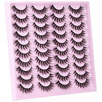 Kiromiro Lashes Wispy False Eyelashes Natural Look 14Mm Faux Mink Lashes Fluffy Short Cat Eye Spiky Lashes 3D Strip Lashes Pack