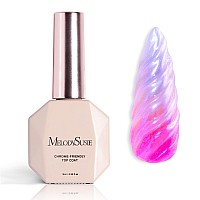 Melodysusie 15Ml Plant Ingredient Top Coat For Chrome Nail Powder Glossy Shine Finish Long Lasting Top Gel For Metallic Gel Na