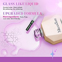 Melodysusie 15Ml Plant Ingredient Top Coat For Chrome Nail Powder Glossy Shine Finish Long Lasting Top Gel For Metallic Gel Na