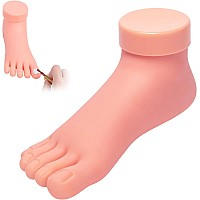 Buqikma Fake Foot Silicone Practice Foot Flexible Movable Model Manicure Tool For Nail Practice Soft Silicone Prosthetic For Hom