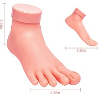 Buqikma Fake Foot Silicone Practice Foot Flexible Movable Model Manicure Tool For Nail Practice Soft Silicone Prosthetic For Hom