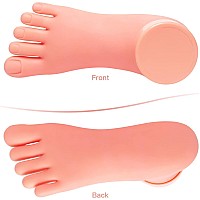 Buqikma Fake Foot Silicone Practice Foot Flexible Movable Model Manicure Tool For Nail Practice Soft Silicone Prosthetic For Hom