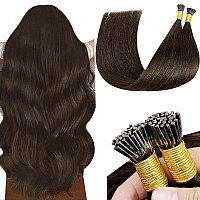 Laavoo I Tip Hair Extensions Human Hair Medium Brown Itip Human Hair Extensions Brown I Tips Hair Extensions Real Human Hair Col