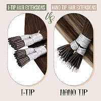 Laavoo I Tip Hair Extensions Human Hair Medium Brown Itip Human Hair Extensions Brown I Tips Hair Extensions Real Human Hair Col