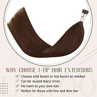 Laavoo I Tip Hair Extensions Human Hair Medium Brown Itip Human Hair Extensions Brown I Tips Hair Extensions Real Human Hair Col