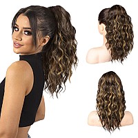 Seikea 14 Highlight Ponytail Extension Claw Pt002 Tia Long Multi Layered Fluffy Thick Wavy Jaw Clip In Fake Pony Tails Fake Ha