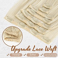 Kookastyle Clip In Hair Extensions Thick Long Straight Hair Extensions Upgrade Soft Lace Weft Lightweight 7Pcs Layered Hair Exte