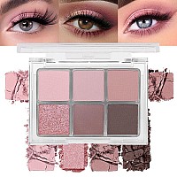 6 Colors Nude Pink Purple Matte Shimmer Eyeshadow Palette For Eye Makeup High Pigmented Brown Eye Shadow Primers Powder Palet De