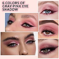 6 Colors Nude Pink Purple Matte Shimmer Eyeshadow Palette For Eye Makeup High Pigmented Brown Eye Shadow Primers Powder Palet De