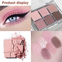 6 Colors Nude Pink Purple Matte Shimmer Eyeshadow Palette For Eye Makeup High Pigmented Brown Eye Shadow Primers Powder Palet De