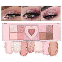 12 Colors Nude Natural Pink Matte Shimmer Eyeshadow Palette For Eye Makeuphigh Pigmented Brown Eye Shadow Primers Powder Palet