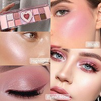 12 Colors Nude Natural Pink Matte Shimmer Eyeshadow Palette For Eye Makeuphigh Pigmented Brown Eye Shadow Primers Powder Palet