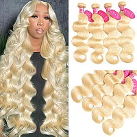 Seekomi Blonde Body Wave Human Hair Bundles Brazilian 24 26 28 30 Inch 613 Body Wave Bundles Human Hair 12A 100 Unprocessed Vir