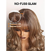 Gorgius Highlight Wigs With Bang Body Wave Wig Natural Highlights Glueless Wavy Wig Crafted With Stylearchive Technology Premi