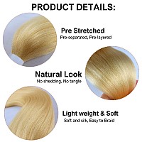 Gozill Blonde Kanekalon Braiding Hair Pre Stretched 26 Inch Hypoallergenic Synthetic Braiding Hair For Knotless Box Braids 26In