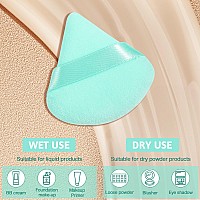 Pimoys 6 Pieces Powder Puff Face Soft Triangle For Loose Powder Velour Makeup Blender Sponge Set Setting Powder Puff Beauty Mak