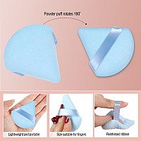 Pimoys 6 Pieces Powder Puff Face Soft Triangle Makeup Puff For Loose Powder Setting Powder Velour Makeup Blender Sponge Set Bea