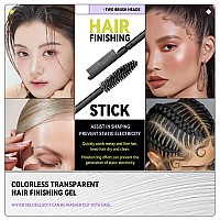 Bestland Double Head Hair Finishing Tool Mascara Brush Comb For Flyaway Control Refreshing Nongreasy Fixing Gel For Bangs A