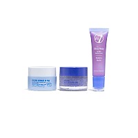 W7 Sweet Dreams Lip Care Trio 3 Piece Set Overnight Lip Mask Lip Balm Lip Scrub Blueberry