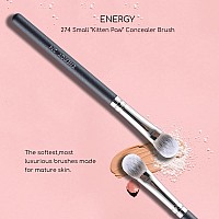 Energy Flat Concealer Brush Under Eye Small Kitten Paw Brightening Concealer Brush For Liquid Cream Powder Foundation Eyeshadow