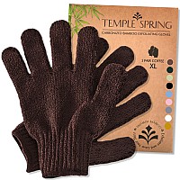 Temple Spring Exfoliating Gloves Rayon Bamboo Bathshower Gloves Bath Gloves For Shower Exfoliating And Ingrown Hairdead Ski